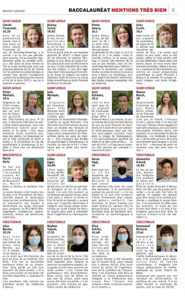 Baccalauréat Mention très bien RL 07/07/2021 lyceecharlesjully